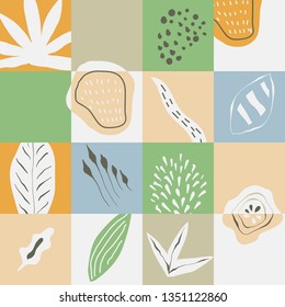 Vector Seamless Floral  Pattern. Scandinavian Style.