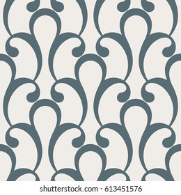 Vector seamless floral pattern. Vintage seamless background with blue plants.