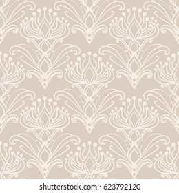 Vector seamless floral pattern in vintage style
