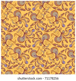 vector seamless  floral spring pattern, venetian colors