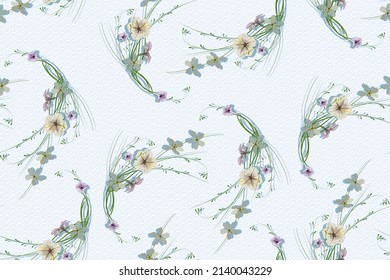 Vector seamless floral summer pattern on a light background field flowers for the design of textiles, wrapping paper, wallpapers.
