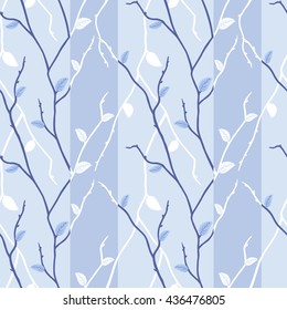Vector seamless floral texture hand drawn pattern with branches. Pattern can be used for wallpaper,pattern fills.