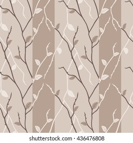 Vector seamless floral texture hand drawn pattern with branches. Pattern can be used for wallpaper,pattern fills.