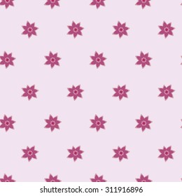 Vector seamless floral texture of purple flowers on a purple background tender
