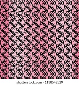 Vector seamless floral tile gradient pink pattern for wrapping, craft, textile, fabric