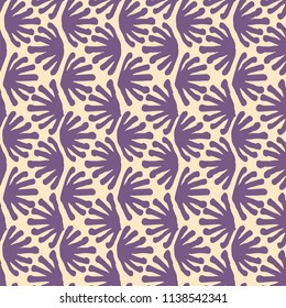 Vector seamless floral tile lilac and yellow pattern for wrapping, craft, textile, fabric