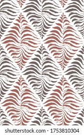 Vector Seamless Floral Wallpaper. Ancient Leaf Ornament