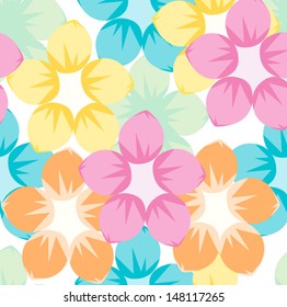 Vector  Seamless floral wallpaper background 