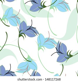 Vector  Seamless floral wallpaper background 