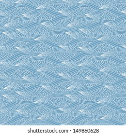 Vector seamless floral wave pattern. Seamless texture can be used as a background for a web page, wallpaper, fabric, pattern fills.