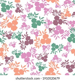 Flores vectoriales sin fisuras, adecuadas para el diseño de tejidos, envoltura de regalo, cubierta de libros, pañuelos, patrón de fondo y otros proyectos de diseño. 
