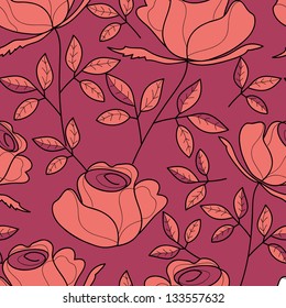 vector seamless flower background