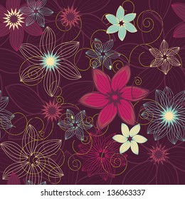 vector seamless flower background