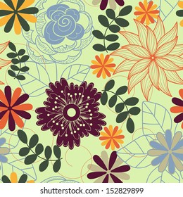 vector seamless flower background