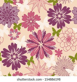 vector seamless flower background