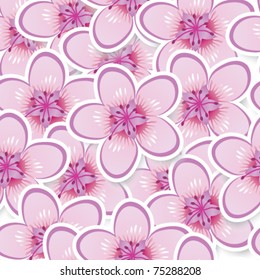 Vector seamless flower background.