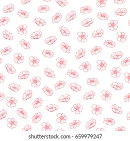 Vector seamless flower background. Texture for design.