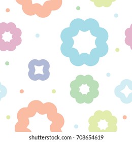 vector seamless flower colorful abstract pattern