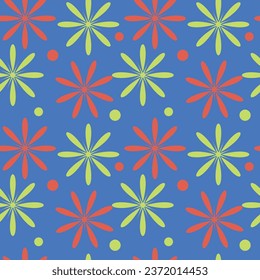 Vector seamless flower graphic pattern, modern repeat flower pattern, cute color for textile, paper, and wallpaper.