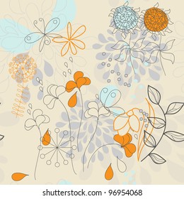 vector seamless flower illustration