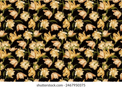 vector seamless flower on a background , 