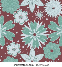 vector seamless flower pattern