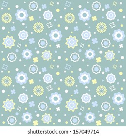 Vector seamless flower pattern