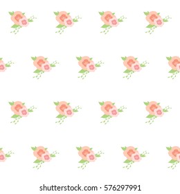 Vector seamless flower pattern.