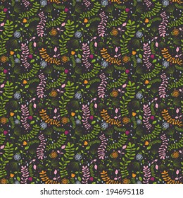 Vector seamless flower pattern background