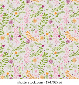 Vector seamless flower pattern background