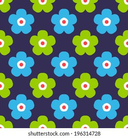 Vector seamless flower pattern background