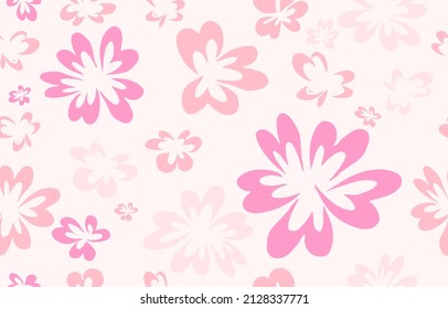 Vector seamless flower pattern background. beautiful color floral vector illustration.