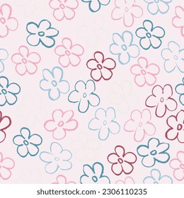 Vector seamless flower pattern background Vector design for paper, cover, fabric, interior decor and other users Liberty style millefleurs.