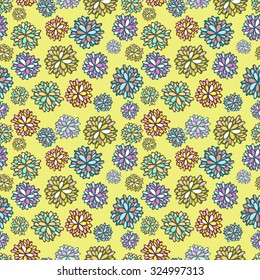 Vector seamless flower pattern background