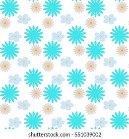 Vector seamless flower pattern background