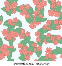 Vector seamless flower pattern background