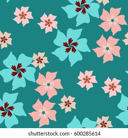 Vector seamless flower pattern background