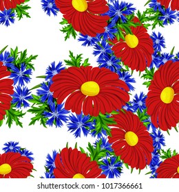 vector seamless flower pattern for cards, textiles, backgrounds