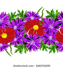 vector seamless flower pattern for cards, textiles, backgrounds