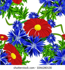 vector seamless flower pattern for cards, textiles, backgrounds