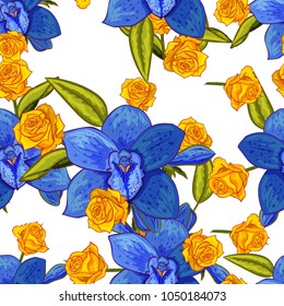 vector seamless flower pattern for cards, textiles, backgrounds
