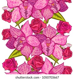 vector seamless flower pattern for cards, textiles, backgrounds