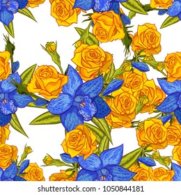 vector seamless flower pattern for cards, textiles, backgrounds