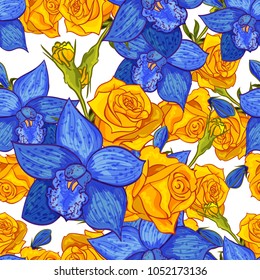 vector seamless flower pattern for cards, textiles, backgrounds