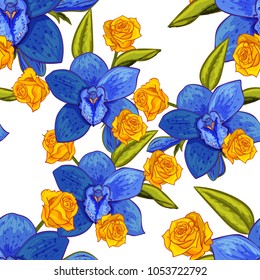 vector seamless flower pattern for cards, textiles, backgrounds