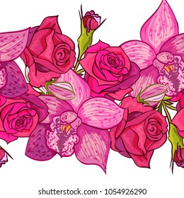 vector seamless flower pattern for cards, textiles, backgrounds