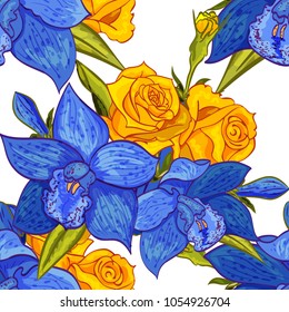 vector seamless flower pattern for cards, textiles, backgrounds