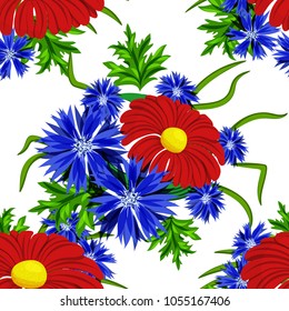vector seamless flower pattern for cards, textiles, backgrounds