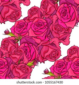 vector seamless flower pattern for cards, textiles, backgrounds