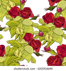 vector seamless flower pattern for cards, textiles, backgrounds
